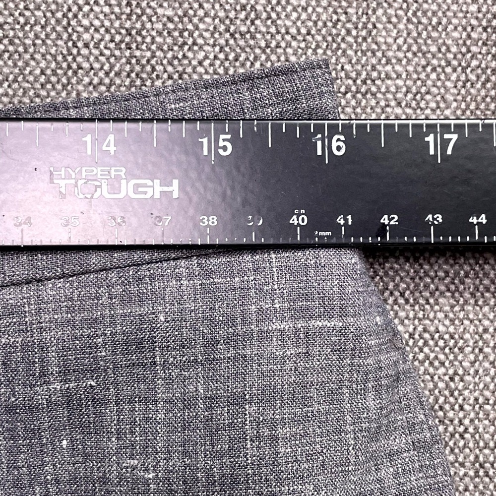 Ted Baker Jem Textured Dress Pants Mens 35 Light Gray Wool Stretch TB605059 - Picture 9 of 15